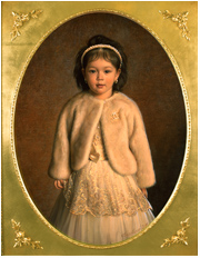 Детский портрет маслом, портрет девочки, заказать портрет по фотографии, портрет на заказ, заказ портрета маслом.